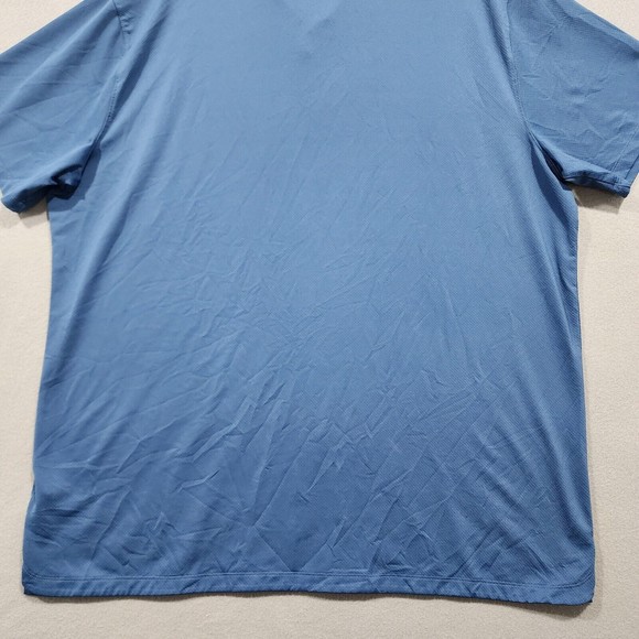 Nike Polo Shirt Mens XL Blue Solid Nike Dri-Fit Standard Fit Short Sleeve - Picture 16 of 16